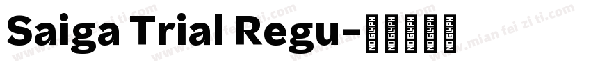 Saiga Trial Regu字体转换
